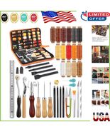 Practical 66-Piece Leather Crafting Kit - Tools, Waxed Thread &amp; Awls Inc... - $1,327.13 MXN