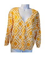 Ashley Stewart Orange Geometric Plus Size Cropped Cardigan Sz 22/24 NWT  - $15.20