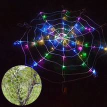 Halloween Decor Led Spider Web Outdoor Party Light Up Cobweb Lighting Decor Diy - £11.06 GBP