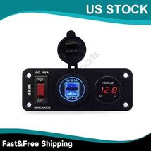 2 Two Universal 12V 1 Plug EL White Face Glow Gauges Power Inverter Gree... - $14.84