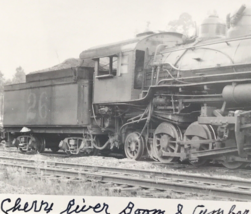 Cherry River Boom &amp; Lumber Co Railroad #26 2-8-2 Locomotive Train Photograph - £9.72 GBP