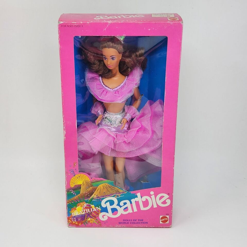 VINTAGE 1989 MATTEL BRAZILIAN BARBIE DOLL OF THE WORLD ORIGINAL BOX NEW ...