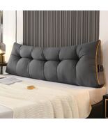 Fluffy Warm Feather-Cotton Backrest Pillow - Classic Solid Brushed Bed C... - $21.54+