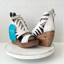 Lane Boots BECCA Wedges Womens 9.5 Western Cowgirl White Wooden Heeled S... - $2,791.51 MXN