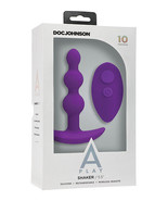 DOC JOHNSON A PLAY SHAKER BEADED RECHARGEABLE SILICONE ANAL VIBRATING BU... - £62.46 GBP