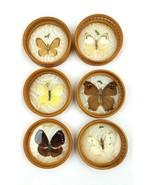 Mid century butterfly coaster set vintage boho barware gift kitchen decor - £28.53 GBP