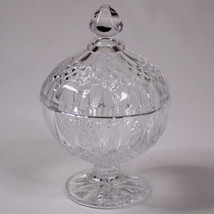 VINTAGE 1980s LONGCHAMP CLEAR CRISTAL DARQUES COVERED CANDY DISH BEAUTIF... - $15.44