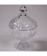 VINTAGE 1980s LONGCHAMP CLEAR CRISTAL DARQUES COVERED CANDY DISH BEAUTIF... - £12.19 GBP