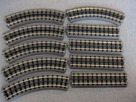 Lot of 10 MTH RealTrax Curved Straight 10 in Train Track O Gauge - $31.02