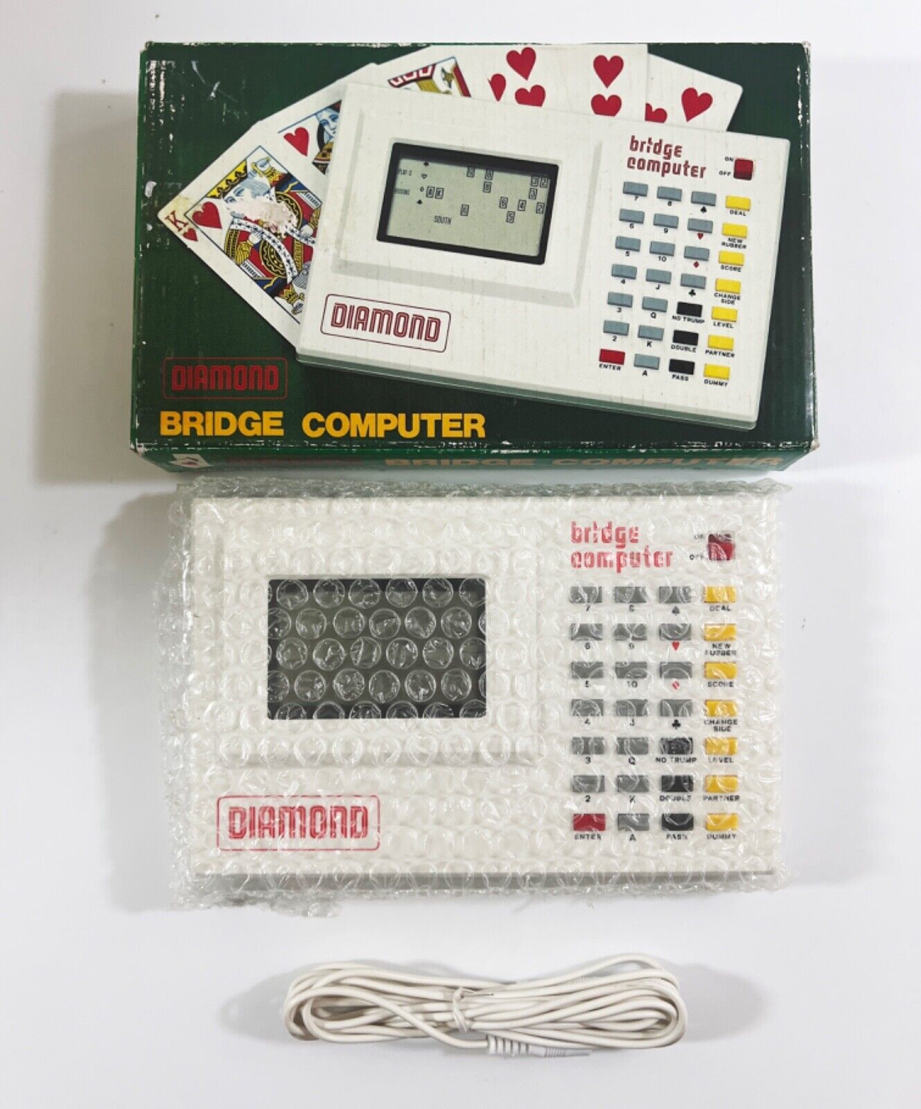 Diamond Bridge Computer Handheld Card Game w/ Original Box &amp; Manual - $15.83