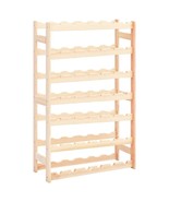 vidaXL Solid Pine Wine Rack for 42 Bottles Storage Display Case - €86,56 EUR