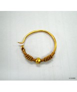 vintage antique 22kt gold nose ring nosepin handmade Body jewelry - £236.07 GBP