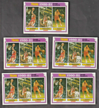 Lot Of 5  76ers Team Leaders 1980-81  Topps #59 Erving Jones Cheeks NM - MT - £9.74 GBP