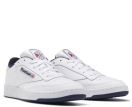 Reebok Club C 85 Men&#39;s # 10 Fashion Sneaker White/Navy Leather Original ... - $52.22