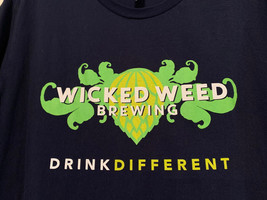 NWOT - Wicked Weed Brewing &quot;Drink Different&quot; Adult Size XL Navy Short Sleeve Tee - £17.57 GBP