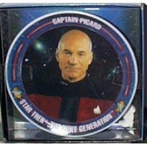 Star Trek: Next Generation TV Series Capt Picard Porcelain Mini Plate 1992 MINT - $7.84