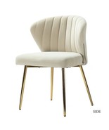 Hulala Home Ivory Velvet Side Chair Accent Chair MSM Style Retail $360 - $190.96 CAD