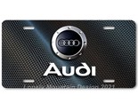 Audi Logo Inspired Art on Carbon FLAT Aluminum Novelty Auto License Tag ... - £14.45 GBP