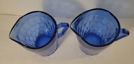 2 Shirley Temple Small Pitchers Cobalt Blue 1930&#39;s - £20.09 GBP