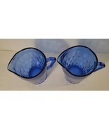 2 Shirley Temple Small Pitchers Cobalt Blue 1930&#39;s - £19.69 GBP