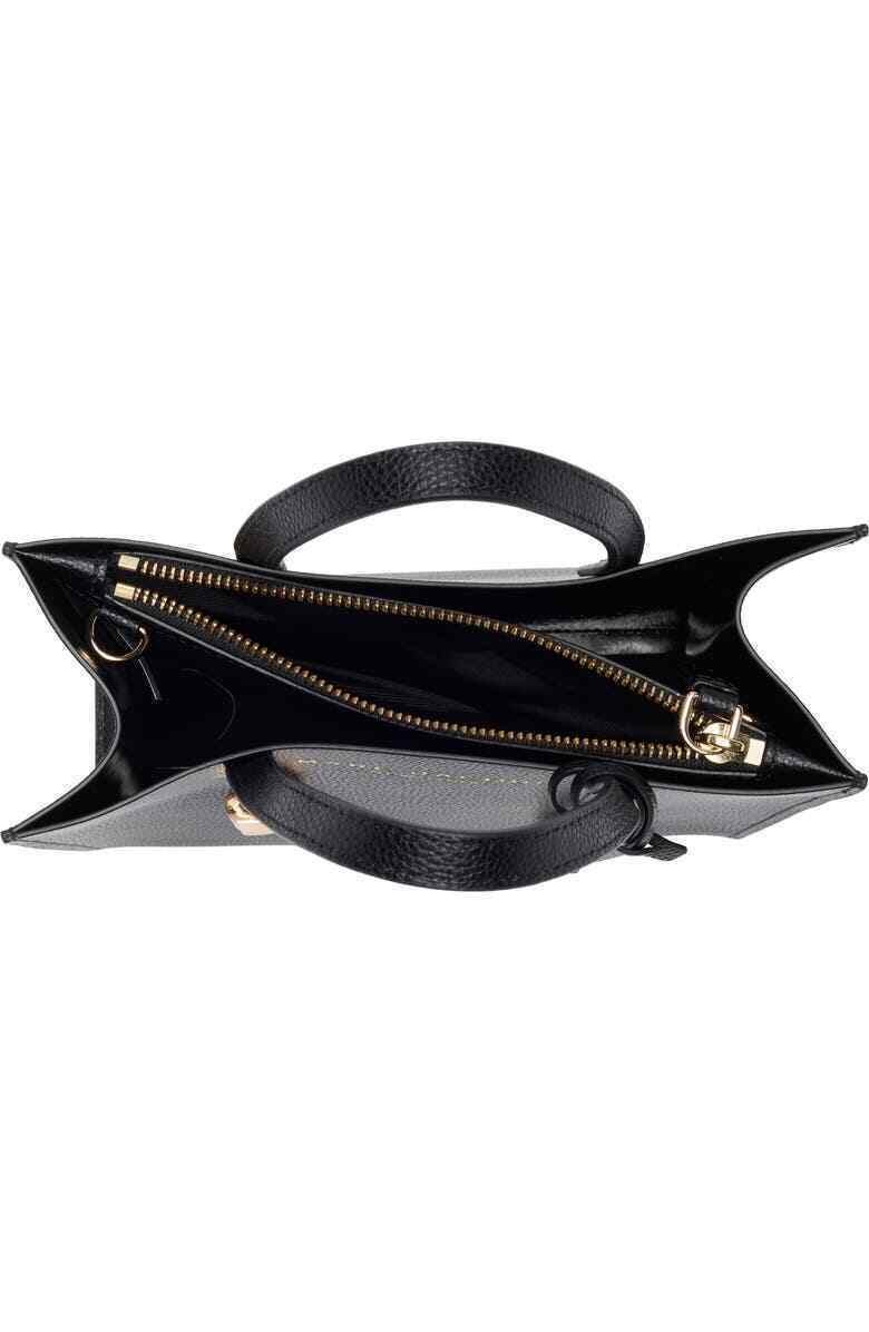 Marc Jacobs Mini Grind Coated Leather Crossbody Tote Bag Satchel ~NWT~ Black Item image 5