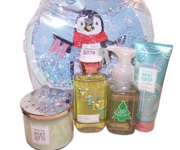 Bath and Body Works Coconut Mint Drop 5 Piece Gift Set Bag Gel Candle Soap Cream - £61.72 GBP