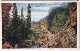 Postcard Burro Trail Crossing Pike&#39;s Peak Cog Road Colorado - $3.95