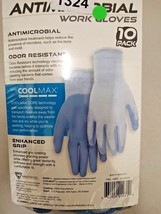 Boss Women&#39;s COOLMAX Antmcrobial Work Gloves 10 pack, Blue S/M; M/L - £7.98 GBP