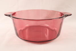 Corning Cranberry 2.5 L Casserole Stew Pot with Handles #1156 No Lid - $22.99