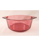 Corning Cranberry 2.5 L Casserole Stew Pot with Handles #1156 No Lid - $22.99