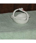 white ceramic intertwined swans mint divided dish (lvg rm shlvs) - £14.90 GBP