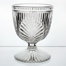 McKee Sprig Creamer &amp; Open Sugar Set Antique 1863 Flint Glass Ribbed Palm 6 1/8&quot; - £39.96 GBP