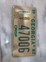 Vintage 1983 Georgia City Government Crisp County License Plate 47006 Expired - £13.96 GBP
