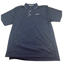 Footjoy FJ Sand Creek Men Golf Polo Shirt Navy Blue Stretch Medium M - £15.55 GBP