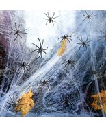 Fake Spider Web Cobweb Halloween Party Decorations Props 1130 sqft &amp; 60 ... - £11.42 GBP
