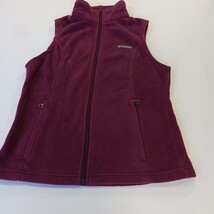 Columbia Sportswear WL1023 Women's Red Full Zip Fleece Benton Springs Vest Sz M image 12