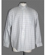 Brooks Brothers 346 Navy &amp; Light Blue Squares White L/S Dress Shirt Mn&#39;s... - $23.99