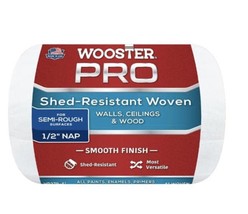 Wooster Pro Shed-Resistant Woven Paint Roller, 4&quot; X 1/2&quot; - £6.05 GBP