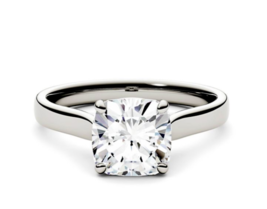 1.50 Ct Cushion Simulated Diamond Solitaire Engagement Ring 925 Sterling Silver - £93.86 GBP