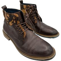 English Laundry men&#39;s Ronan Chukka Ankle Boot Brown Leather Camo size 11.5 - $40.26 CAD