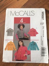  Uncut Mccalls # M5697 Girls Top And Jacket Sizes 7 8 10 12 14 Sewing Pattern - £8.47 GBP