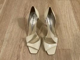 Emporio Armani Pumps White Leather 4&quot; Heels Women’s Size 41 Shoes - £48.58 GBP