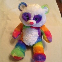 Mothers Day Build A Bear Panda plush rainbow stuffed 16 inch Pop of Colo... - £18.95 GBP