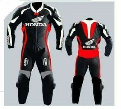 Honda motorcycles racing motor bike 100  cowhide leather suits  1 pcs  2 pcs thumb200