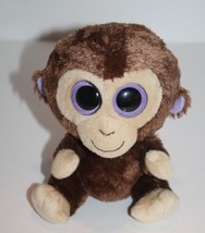 Ty Beanie Boos Plush Coconut Monkey 6&quot; Beanbag Purple Eyes Stuffed Soft ... - $10.00