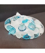 Blue Frosted Glass Gems, Colored Marbles, Vase Filler, Blue Pebbles, Soi... - £7.98 GBP