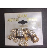 Genuine Austrian Crystal Gold Tone Brooch - £11.66 GBP