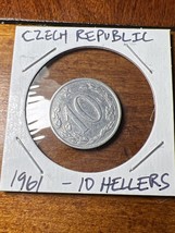 Czechoslavakian  10  Haleru  Coin  1961 - $3.99