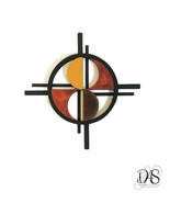 Modern Circle Wall art, Mid Century Circle Wall Sculpture, 36x22 by Art69 - $205.56 CAD