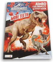 Jurassic World &#39;&#39;More Teeth!&#39;&#39; Jumbo Coloring and Activity Book - 80 Pages - £5.57 GBP